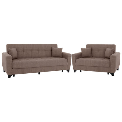 HM11748.02 sofa-bed set of 3-seater and 2-seater, beige image 1
