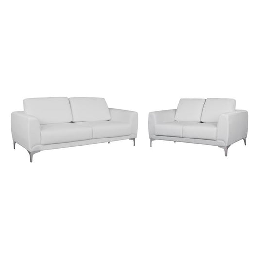 Set Living Room 2 pieces Kenzie with White PU HM11284.02 image 1
