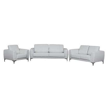 Set sofa 3 pieces Kenzie with White PU HM10329.01 image 1