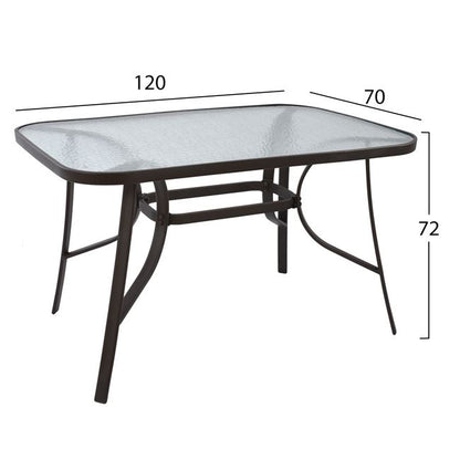 OUTDOOR DINING SET 5PCS HM5197.02 WITH 4 CHAIRS & TABLE 120X70--BROWN COLOR