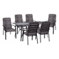 DINING SET 7PCS TABLE 150X90 WITH ARMCHAIRS GRAY HM11475 image 1
