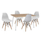 Set Dining Table 5 pieces HM10349.02 Table 120x70x76,5 cm  & Chairs Twist image 1