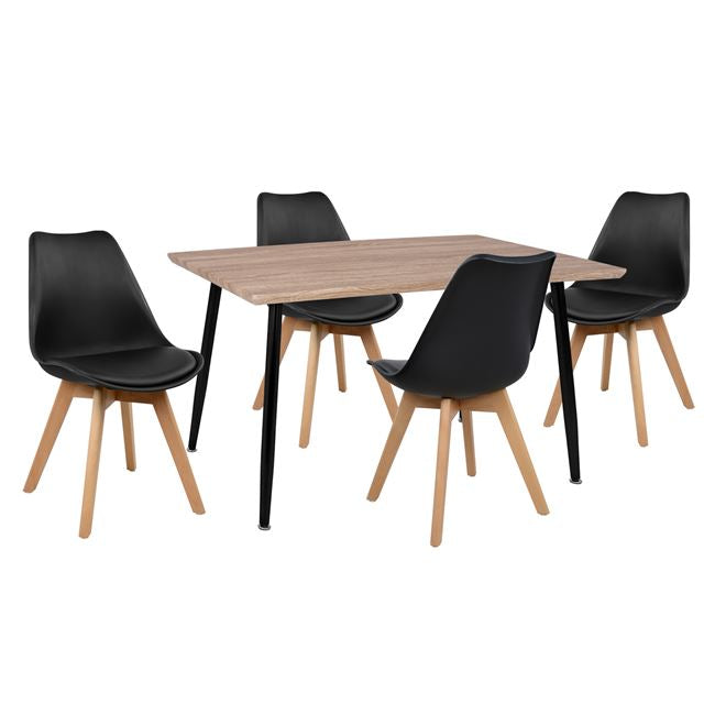 Set Dining Table 5 pieces HM10350.01 Table 120x70x76,5 cm & Chairs Vegas image 1