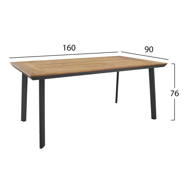 Set Dining Table 7pieces Grey HM5240.02