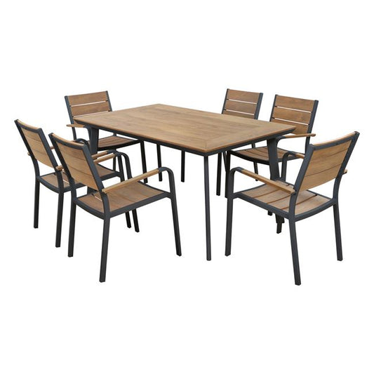 Set Dining Table 7pieces Grey HM5240.02 image 1