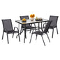 OUTDOOR DINING SET HM5193.03 5PCS METAL IN GREY COLOR image 1