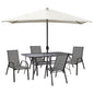 OUTDOOR DINING SET 6PCS WITH UMBRELLA HM11783 image 1