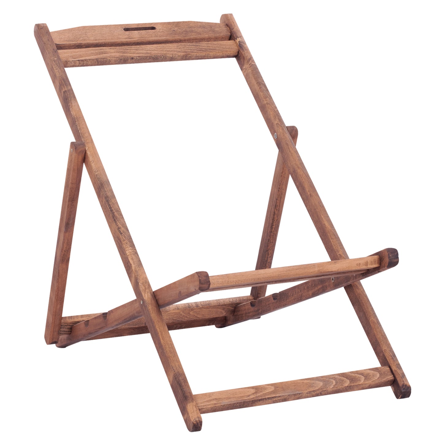 SEZLONG WITHOUT ARMS LIMNOS BEECH WOOD IN WALNUT SHADE HM5798.01 image 1