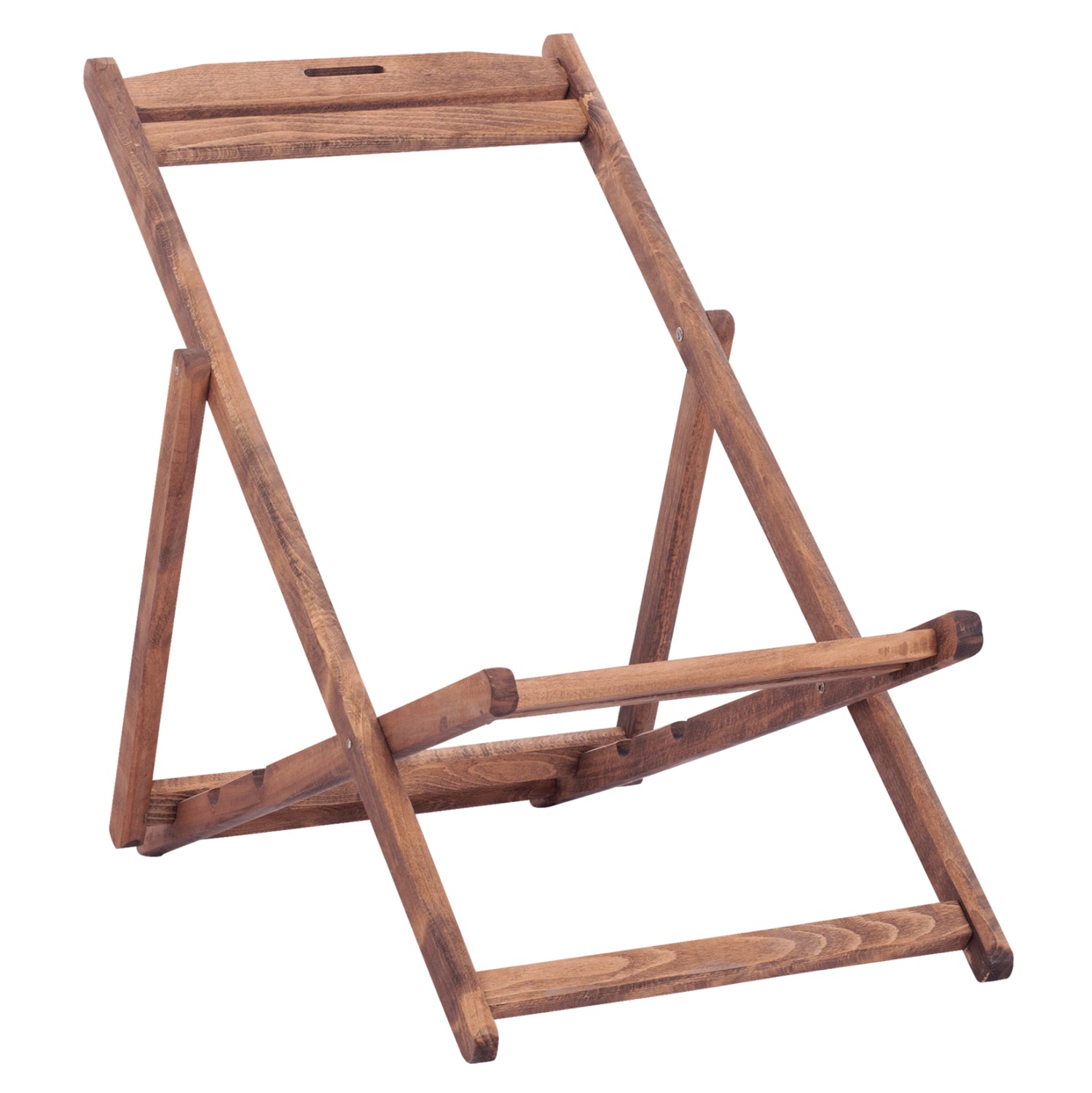 SEZLONG WITHOUT ARMS LIMNOS BEECH WOOD IN WALNUT SHADE HM5798.01 image 1