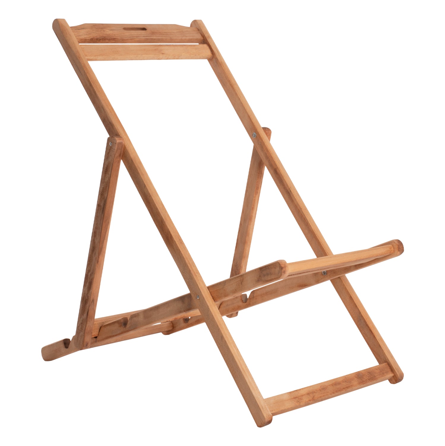 BEACH CHAIR HM5798.02 NO ARMS SOLID BEECH WOOD NATURAL COLOR IMPREGNATED image 1