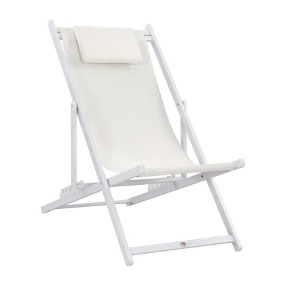 LOUNGE CHAIR PROFESSIONAL KEA HM5076.04 ALUMINUM & TEXTILENE IN WHITE COLOR 59,5x102,5x94Hcm. image 1