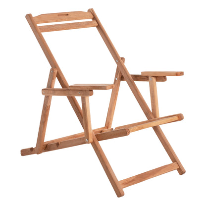 BEACH CHAIR WITH ARMS HM5799.02 IN NATURAL IMPREGNATED COLOR image 1