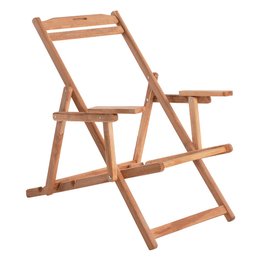 BEACH CHAIR WITH ARMS HM5799.02 IN NATURAL IMPREGNATED COLOR image 1