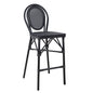 ALUMINUM STOOL FB95060 BAMBOO LOOK BLACK WITH TEXTILENE 44x52x115Hcm. image 1