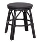 ALUMINUM ROUND STOOL CHINO HM6285.02 BAMBOO LOOK & TEXTILENE IN BLACK Φ36x46Hcm. image 1