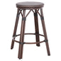 ALUMINUM MEDIUM HEIGHT BAR STOOL CHINO HM6286.01 BAMBOO LOOK & TEXTILENE IN BROWN 43x43x65Hcm. image 1