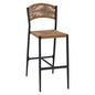 CHARCOAL ALUMINUM BAR STOOL WITH PE ROPE BEIGE HM5789.02 45,5x56x111 cm. image 1