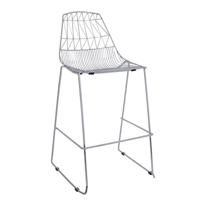 Bar Stool Metallic HM5465.100 Lux Chromed color 57x56,5x107cm image 1