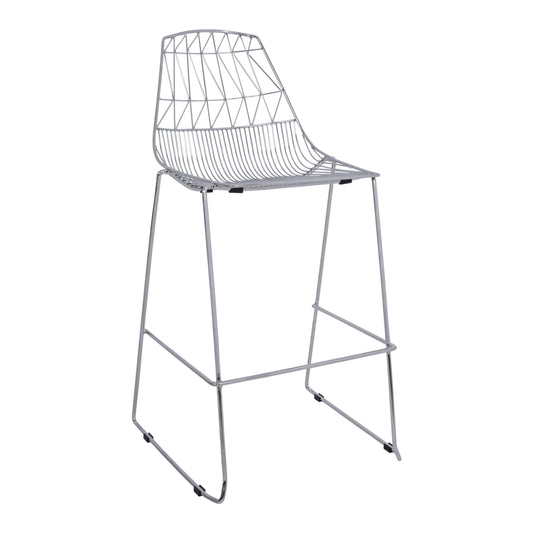 Bar Stool Metallic HM5465.100 Lux Chromed color 57x56,5x107cm image 1