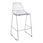 Bar Stool Metallic HM5465.100 Lux Chromed color 57x56,5x107cm image 1