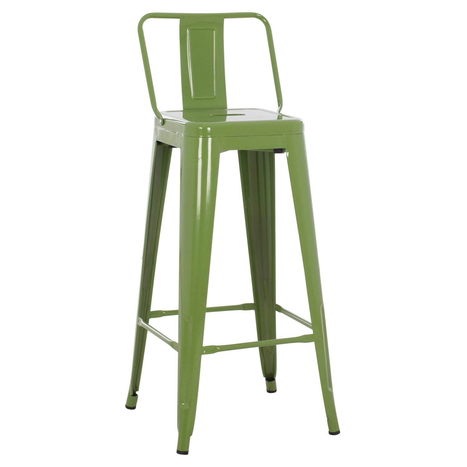 ΣΚΑΜΠΟ BAR ΜΕΤΑΛΛΙΚΟ MELITA ME ΠΛΑΤΗ ΣΕ LIGHT OLIVE GREEN HM8643.13 43Χ43Χ100εκ. image 1