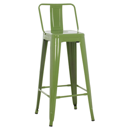 ΣΚΑΜΠΟ BAR ΜΕΤΑΛΛΙΚΟ MELITA ME ΠΛΑΤΗ ΣΕ LIGHT OLIVE GREEN HM8643.13 43Χ43Χ100εκ. image 1