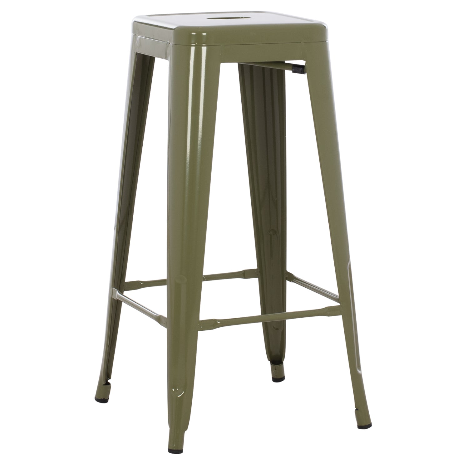 ΣΚΑΜΠΟ BAR ΜΕΤΑΛΛΙΚΟ MELITA ΣΕ DARK OLIVE GREEN HM8642.03 43x43x78 εκ. image 1