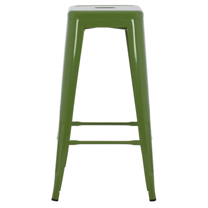 Σκαμπό Μπαρ Μεταλλικό Melita Σε Light Olive Green