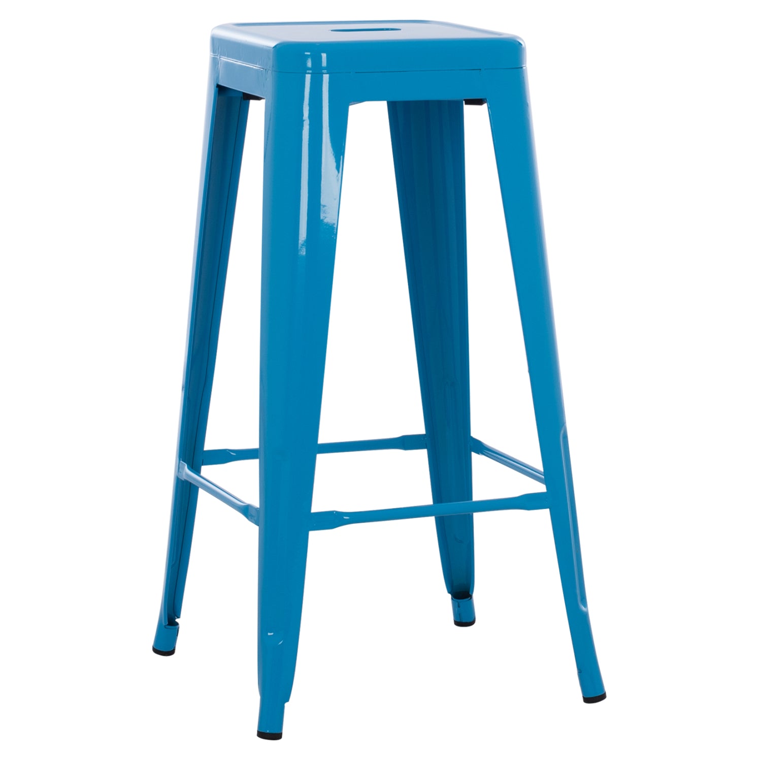 ΣΚΑΜΠΟ BAR ΜΕΤΑΛΛΙΚΟ MELITA ΣΕ ΜΠΛΕ HM8642.08 43x43x78 εκ. image 1