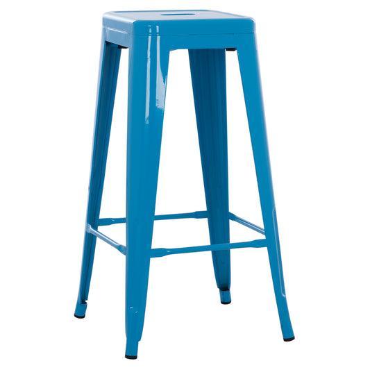 ΣΚΑΜΠΟ BAR ΜΕΤΑΛΛΙΚΟ MELITA ΣΕ ΜΠΛΕ HM8642.08 43x43x78 εκ. image 1