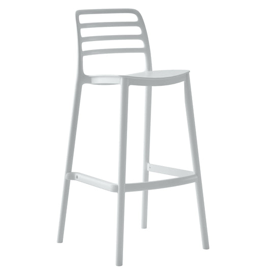 BAR STOOL POLYPROPYLENE SNOD HM6099.01 WHITE 37,2x50x101,5Hcm. image 1