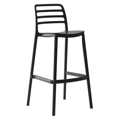 BAR STOOL POLYPROPYLENE SNOD HM6099.02 BLACK 37,2x50x101,5Hcm. image 1