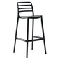 BAR STOOL POLYPROPYLENE SNOD HM6099.02 BLACK 37,2x50x101,5Hcm. image 1