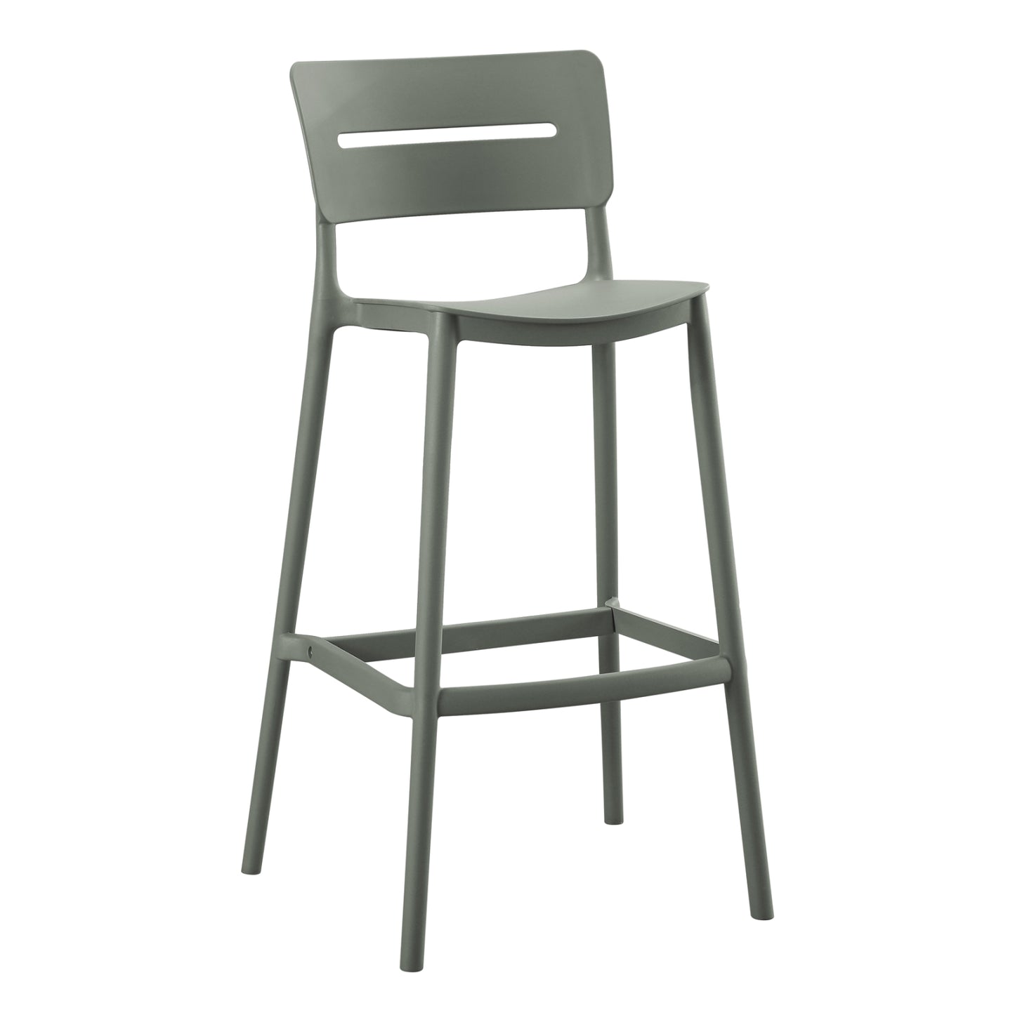 BAR STOOL POLYPROPYLENE SNOD2 HM6100.05 OLIVE GREEN 37,2x50x101,5Hcm. image 1