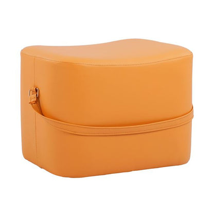 Stool Beate with PU in yellow color HM8630.30 50x34x35cm image 1