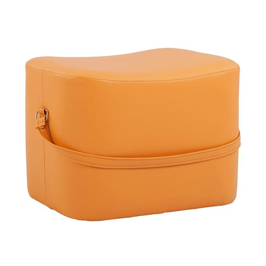 Stool Beate with PU in yellow color HM8630.30 50x34x35cm image 1