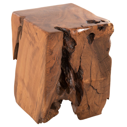 STOOL LOW HEIGHT KUMO HM7893 SOLID TEAK WOOD IN NATURAL COLOR 30X30X40Hcm. image 1