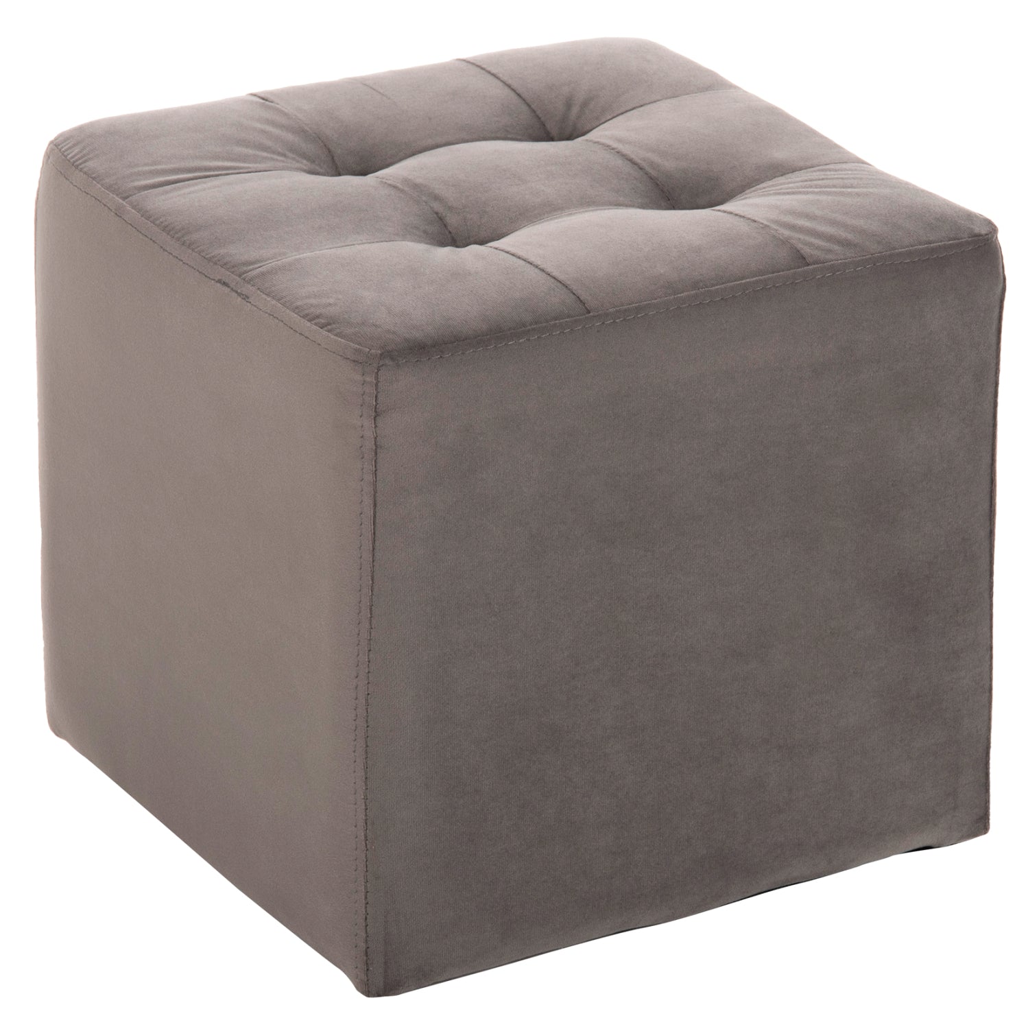 STOOL PUNK HM264.11 GREY VELVET 39Χ39Χ36Hcm. image 1