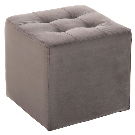 STOOL PUNK HM264.11 GREY VELVET 39Χ39Χ36Hcm. image 1