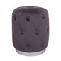 Velvet stool Torrie HM8405.01 grey with silver base ''37x46cm image 1