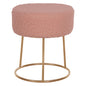 STOOL KARLO HM8411.22 DUSTY PINK BOUCLE FABRIC WITH GOLD BASE Φ35x41Hcm. image 1