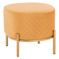 Stool Sinta HM8638.09 Gold velvet with gold base 42x42x38cm image 1