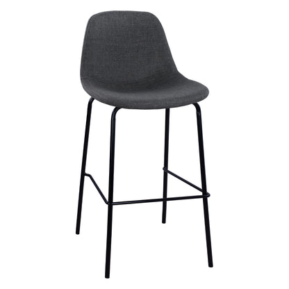 HM9298.10 bar stool, grey fabric, metal legs, 47x51x96 image 1
