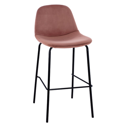 HM9298.12 bar stool, dusty pink velvet, metal legs, 47x51x96 image 1