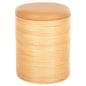 ROUND STOOL MITCH HM9886 NATURAL RATTAN-BEIGE PU SEAT Φ37x47Hcm. image 1