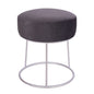 Stool Karlo HM8411.01 Grey with Silver Base ''36x38 cm image 1
