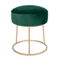 Stool Karlo HM8411.03 Cypress Green color Velvet with Gold Base ''36x38 h cm image 1
