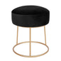 Stool Karlo HM8411.04 Black with Velvet with gold base ''36x38 h cm image 1