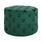 Velvet stool Kassie HM8406.03 cypress green color Chesterfield type ''60x43cm image 1