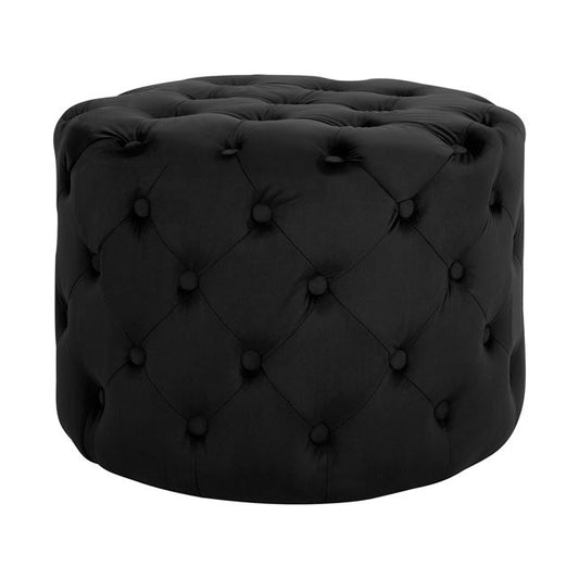 Stool Kassie HM8406.04 Black Velvet Chesterfield Type D60x43h cm image 1